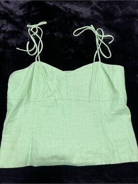 Old Navy Lime Green Smocked Back tank top